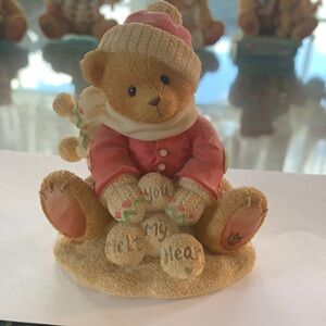 Cherished Teddies Pink and Cream Figurine